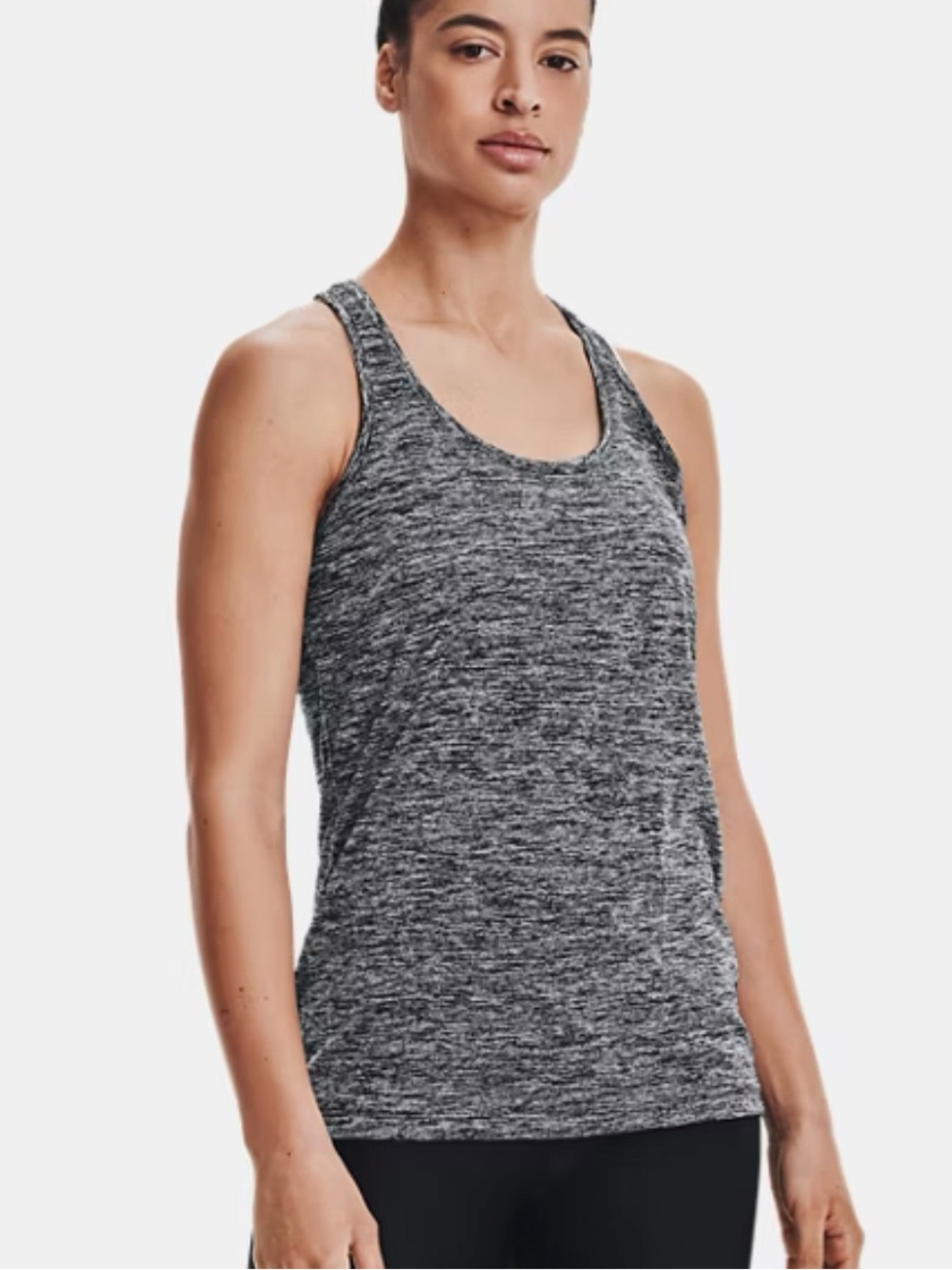 Under Armour Women’s Gray Heathered Racerback Activewear Tank Top Size L